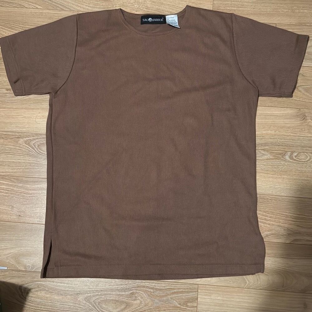 Sag‎ harbor men’s brown shirt size medium